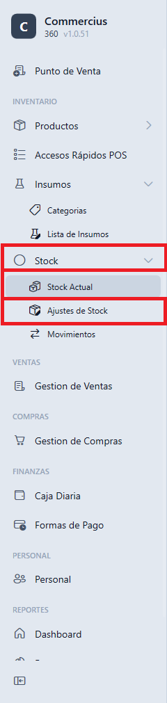 Ajuste de stock